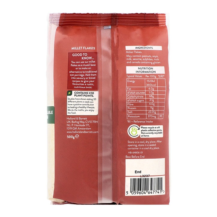 Holland & Barrett Millet Flakes 500g